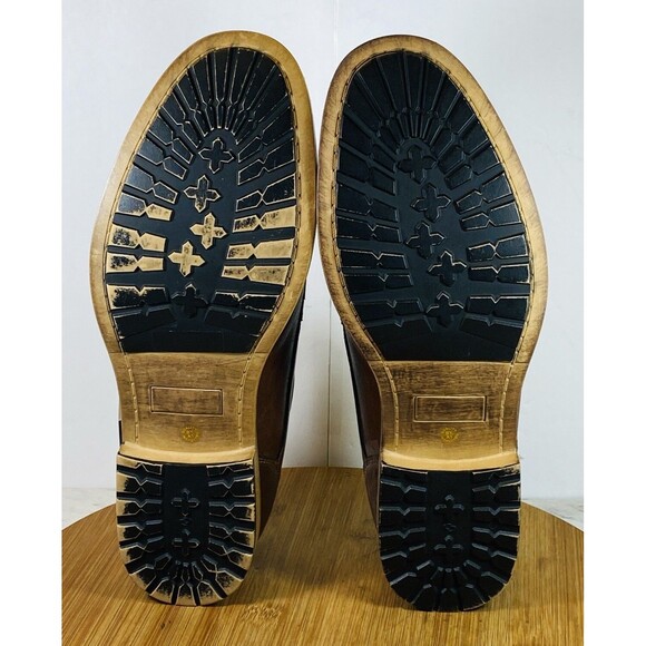 ST JOHN'S BAY BROWN MEMORY FOAM CASUAL DRESS MEN'S 9M SHOES NEW - Picture 7 of 8